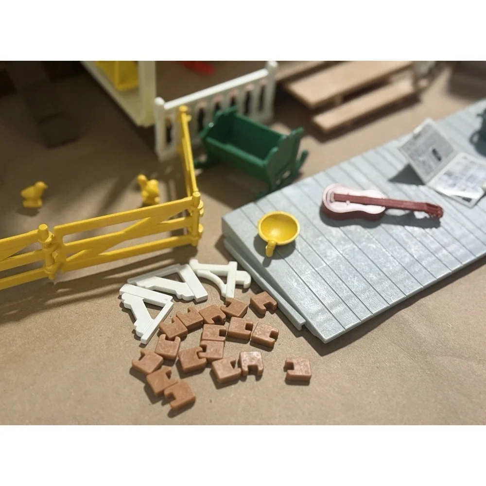Playmobil 3769 Farmhouse Homestead 1987 No Figures - Many Rare Pieces!